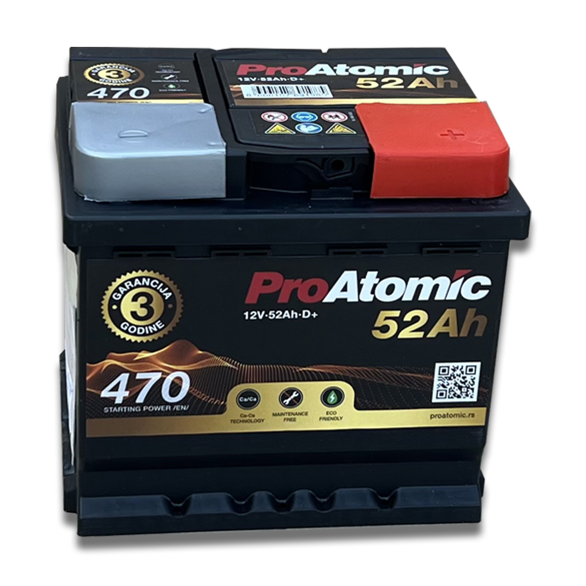 Proatomic akumulator 52ah D+