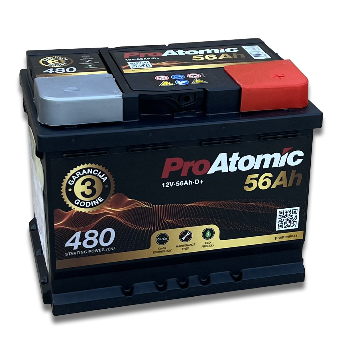 Proatomic akumulator 56ah D+